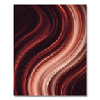Elegant Wavy Crimson and Cream Flow Rug