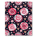 Pink Leopard Roses and Wild Cat Rug