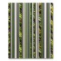 Modern Linear Forest Green Striped Rug