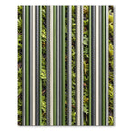 Modern Linear Forest Green Striped Rug