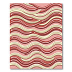 Crimson Creamy Swirl Ribbon Rug