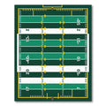 Graphic Green Athletic Field Grid Rug