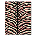Crimson Beige Zebra Stripe Rug