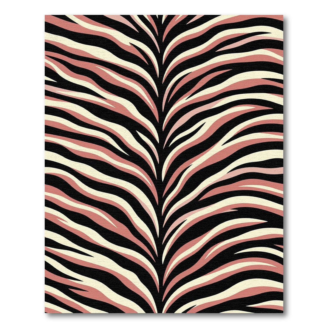 Crimson Beige Zebra Stripe Rug