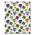 Purple Pansy Clover Meadow Pattern Rug