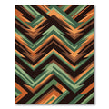 Earth Tone Geometric Chevron Zigzag Rug