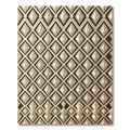 Golden Art Deco Geometric Diamond Rug