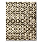 Golden Art Deco Geometric Diamond Rug