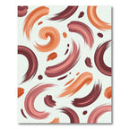Abstract Terracotta Swirl Brush Stroke Rug
