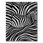 Monochrome Zebra Stripe Abstract Wave Art Rug