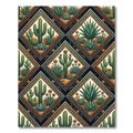 Southwestern Desert Cactus Diamond Tile Rug