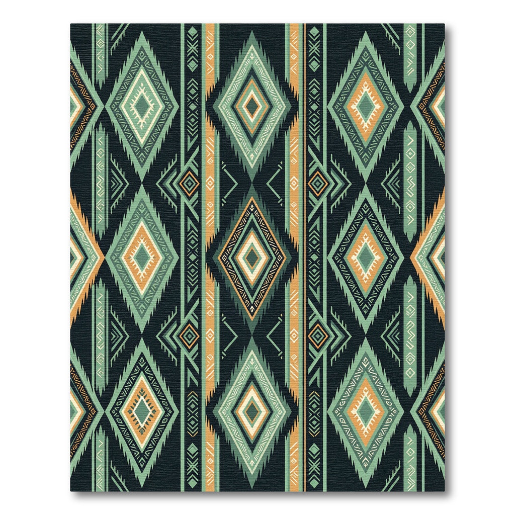 Tribal Geometric Diamond Pattern Rug