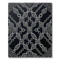 Ornate Silver Chain Diamond Motif Rug