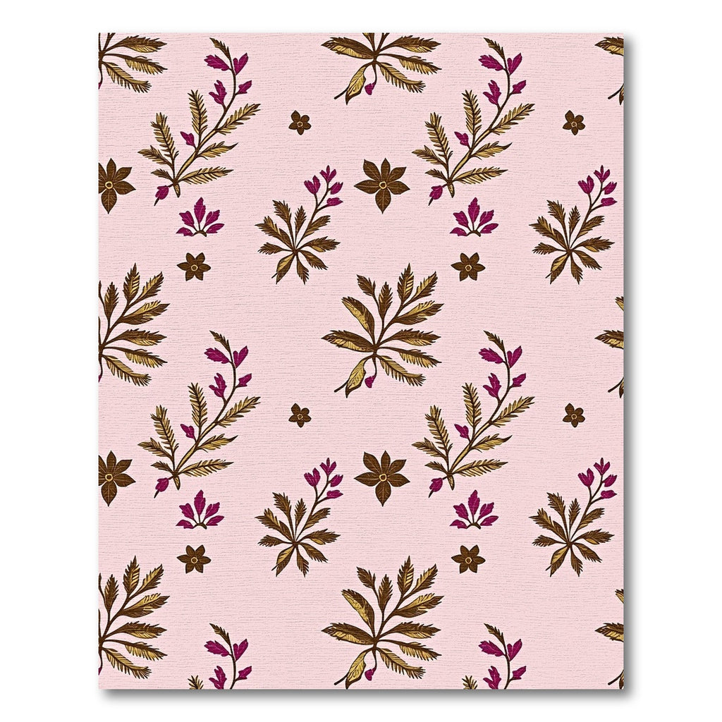 Delicate Pink Golden Berry Branches Rug
