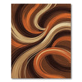 Abstract Earth Tone Swirling Wave Rug