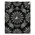 Art Deco Sunburst Pyramid Silver Rug