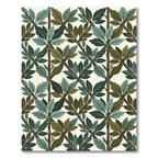 Emerald And Teal Leaf Branch Rug