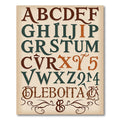 Antique Typographic Alphabet Elements Rug