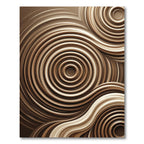 Rich Chocolate Swirl Ribbon Waves Rug