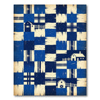 Blue Farmhouse Quilt Checkered Harmony Rug