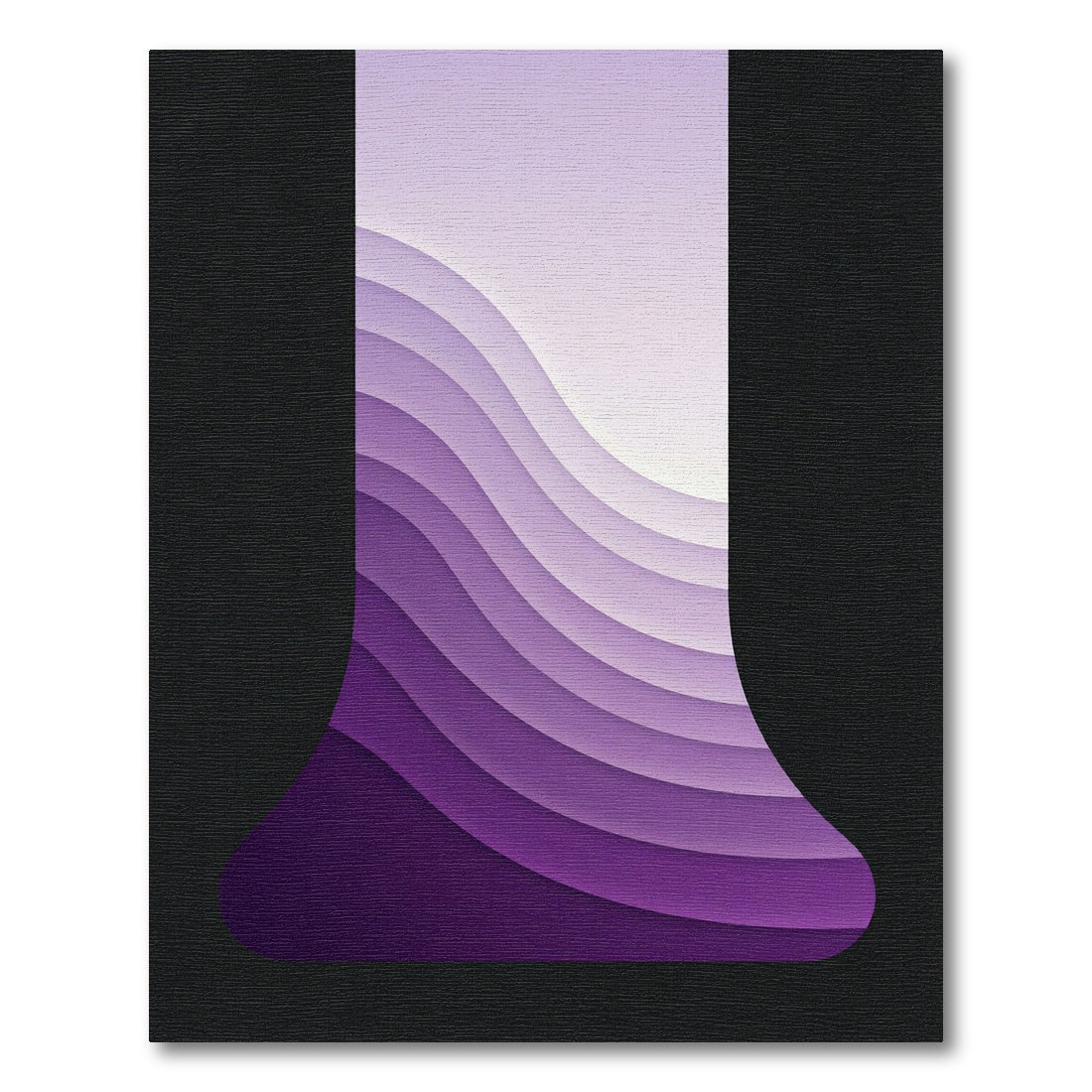 Purple Gradient Wavy Layer Rug