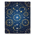 Celestial Navy Golden Constellation Map Rug