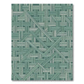 Sage Green Abstract Geometric Lattice Rug