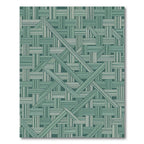Sage Green Abstract Geometric Lattice Rug