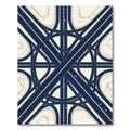 Modern Midnight Navy Highway Intersection Rug