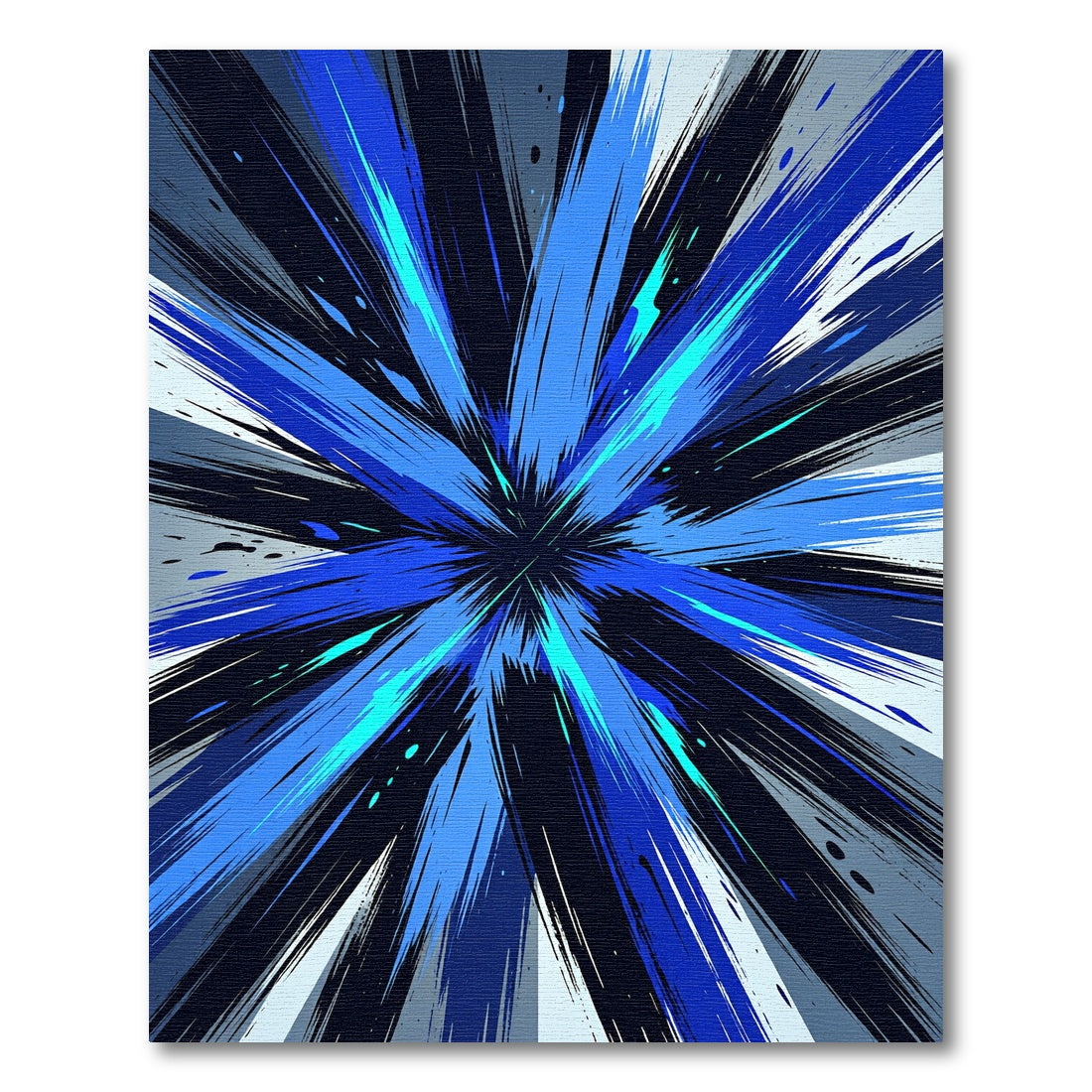 Dynamic Cobalt Burst Radial Rug