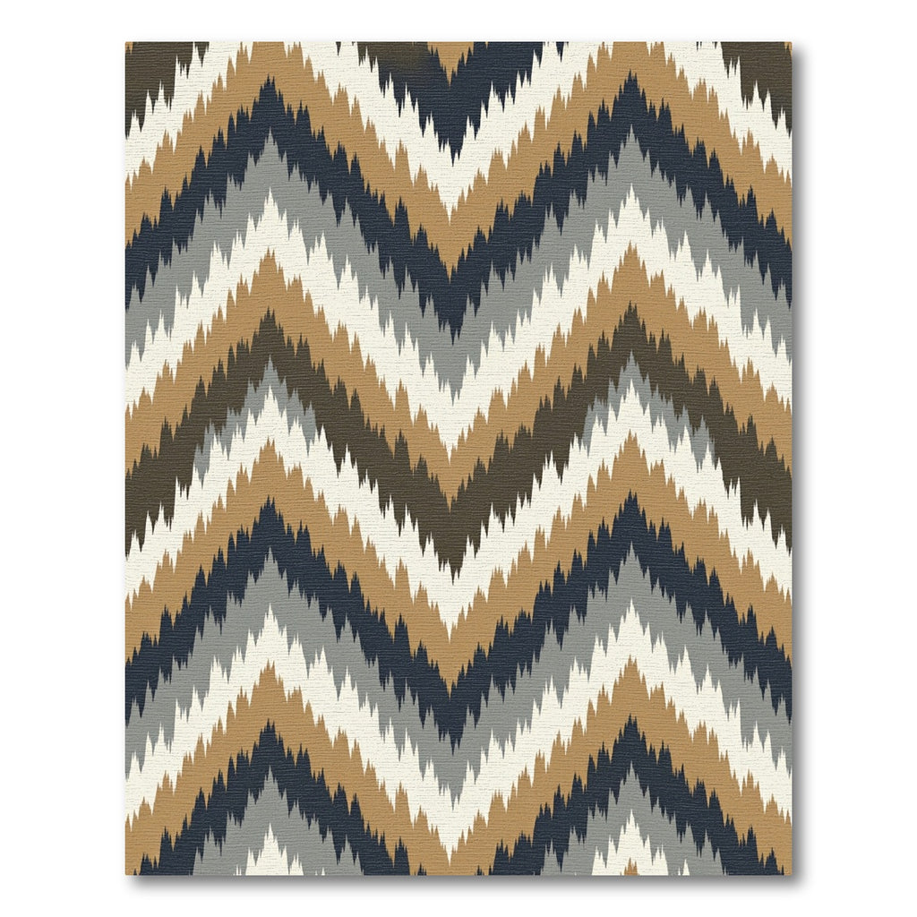 Earth Tones Ikat Zigzag Chevron Rug