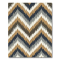 Earth Tones Ikat Zigzag Chevron Rug