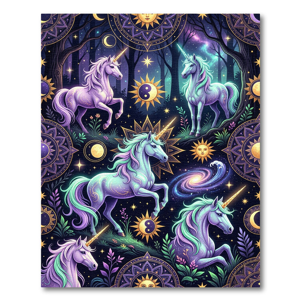 Celestial Unicorn Galaxy Astral Art Rug