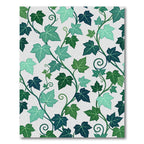 Lush Emerald Ivy Leaf Botanical Rug