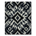 Black White Jagged Diamond Sunburst Rug