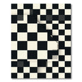 Monochrome Checkerboard Folded Illusion Grid Rug