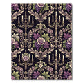 Gothic Rose Candelabra Grape Damask Rug
