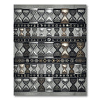 Ornate Hourglass Pattern Black Gold Rug