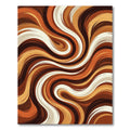 Earthy Tones Swirl Abstract Rug