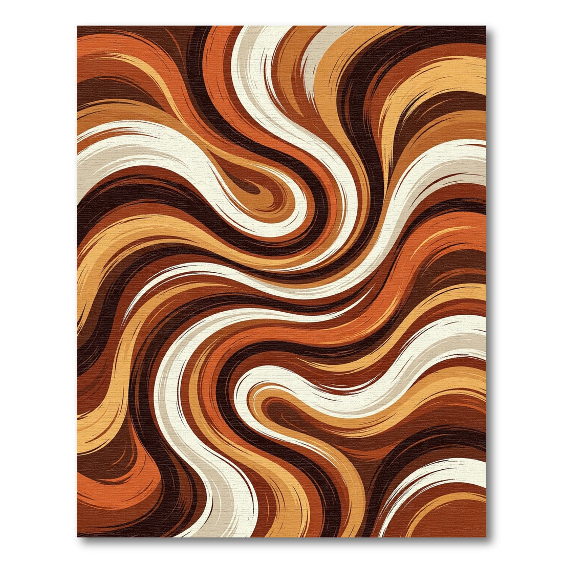 Earthy Tones Swirl Abstract Rug