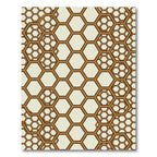 Amber Geometric Honeycomb Structure Rug