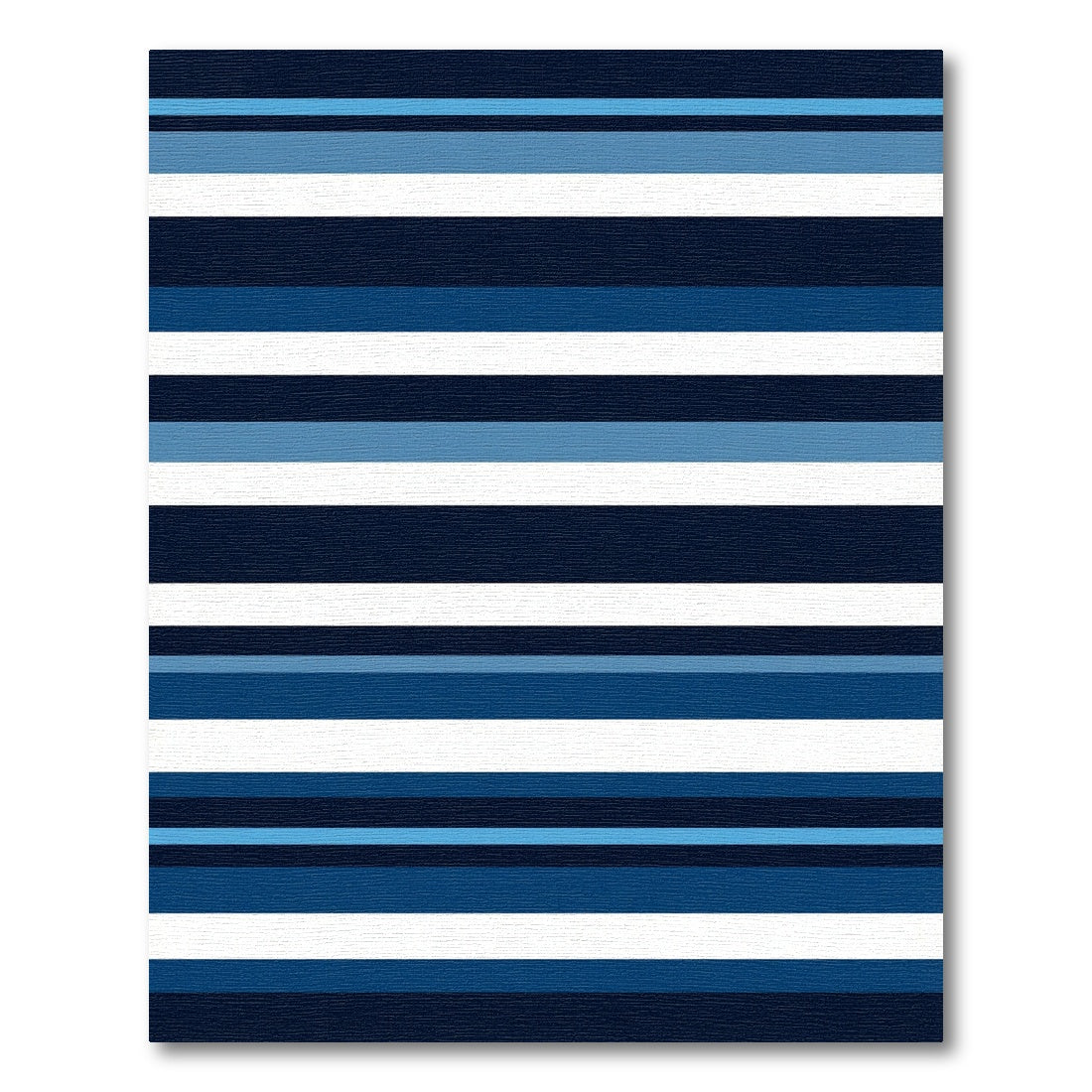 Modern Navy and Blue Horizontal Stripes Rug