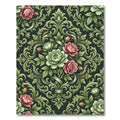 Victorian Vintage Rose Scroll Rug