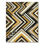 Geometric Chevron Mustard Stripe Rug