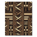 Earthy Brown Crisscross Cord Leather Texture Rug