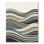 Neutral Tone Wavy Stripe Abstract Rug