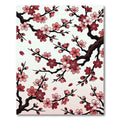 Crimson Cherry Blossom Branch Repeat Rug