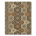 Earthy Tones Hexagonal Floral Medallion Rug