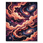 Cosmic Nebula Swirl Galaxy Art Rug