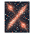 Coral Speckled Starburst Dark Rug